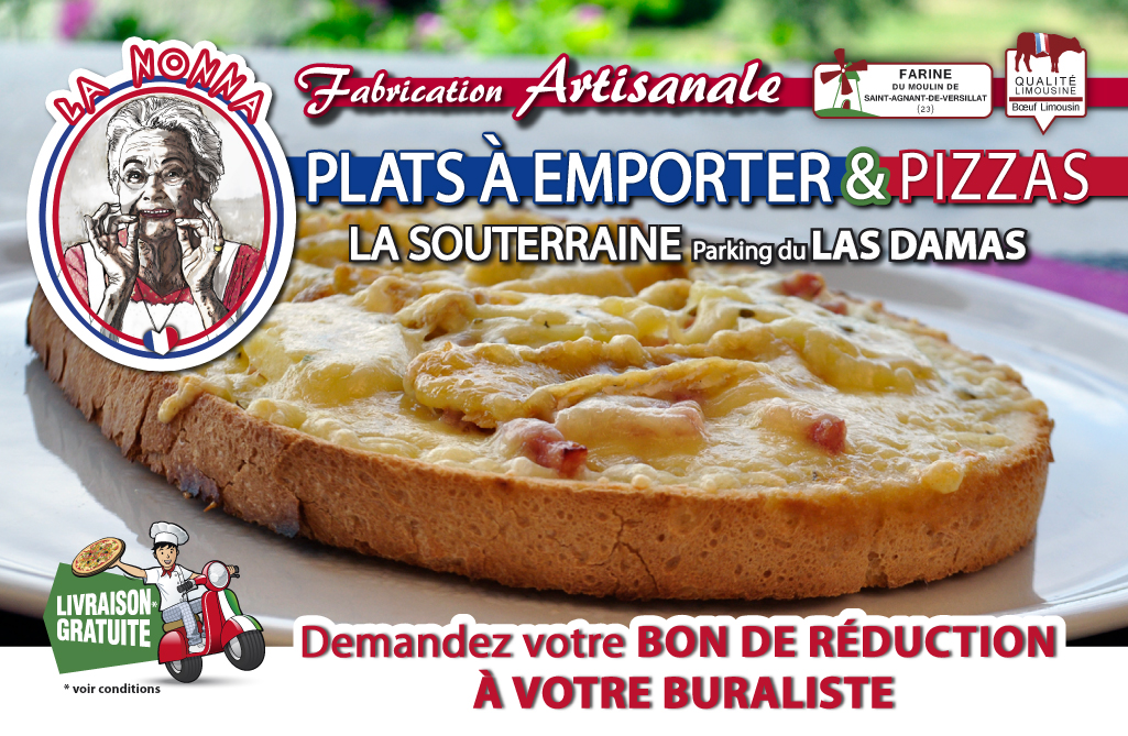 pub affiche écran La NONNA Pizza